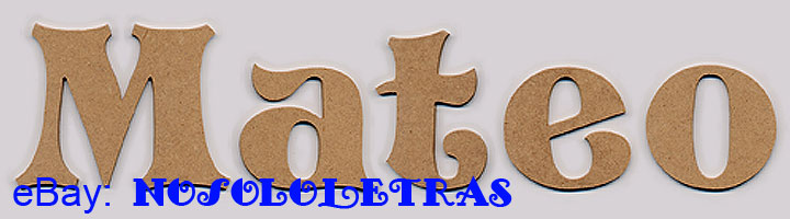 Matthew alphabet letters choose height 12 cm 4 mm thickness wood DM mdf ...