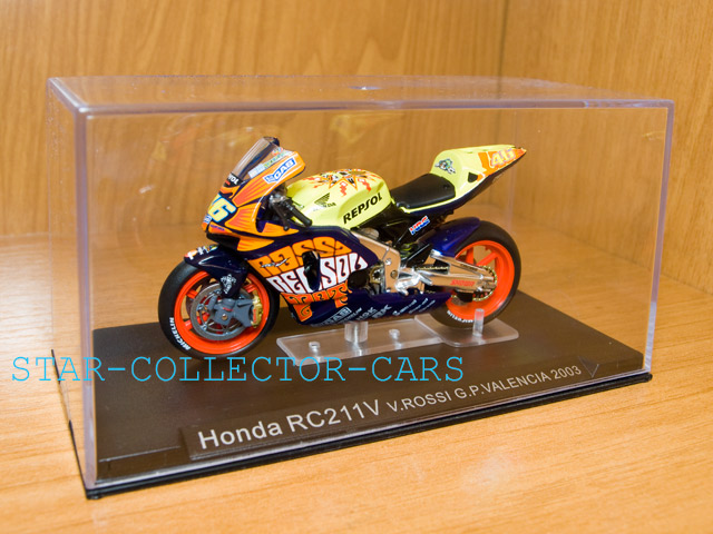 HONDA RC211V RC-211V VALENTINO ROSSI VALENCIA 2003 1/24 | eBay